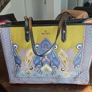 NWT Spartina 449 Paisley Tote in Green and Blue